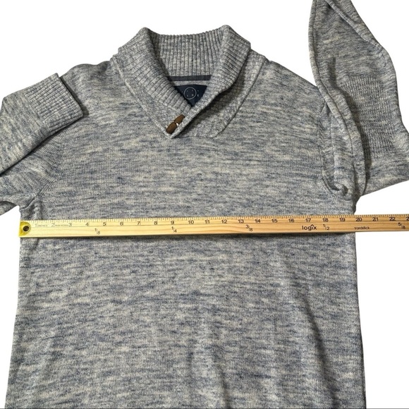 Even Tide Shawl Collar Sweater Men Size M Toggle Button Pullover Office Casual - Picture 13 of 16